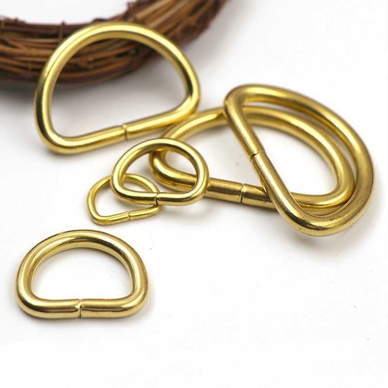 2 Stck Solide Durcheinander D Ringe Schnallen für Tasche Gurt Gürtel Geldbörse Gurtband Hund Kragen 10-38mm Innen breite Leder Handwerk DIY Zubehör