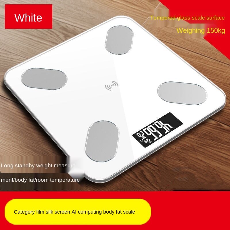 Intelligent Bluetooth Electronic Scales In Home Said APP Human Health Body Fat Measurements Accurate Weight Measuring Device: white1