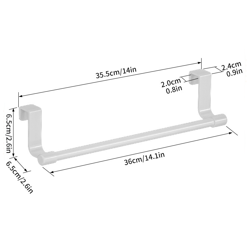 Porte-serviettes suspendu sans perceuse pour cuisine, organisateur de rangement sur porte d'armoire pour gants de torchon, porte-éponge: vert clair