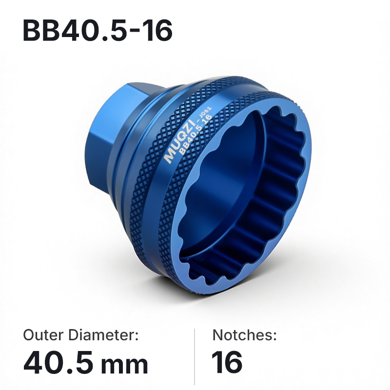 MUQZI Bottom Bracket Install Removal Tool 12/16-Notch Fits 39mm/40.5mm/44mm/45.6-46.6mm Outer Diameter BB Cups Bicycle Repaire: Blue