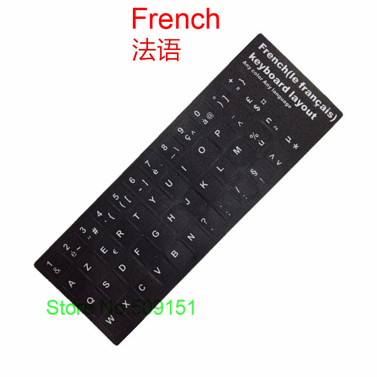 2 pcs/lot espagnol Espanol arabe anglais Farsi turc BR hébreu russe français aribique italien thaï clavier autocollants Alphabet