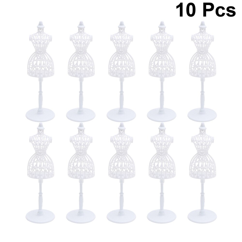 20pcs Mini Mannequin Stylish Hollow Art Mannequin Mini Clothes Model Rack Mini Mannequin Rack: White