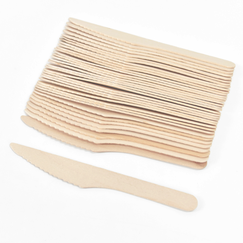 Cuchara de madera desechable, tenedor, cuchillo, juego de cubiertos, vajilla rústica para de cumpleaños y boda, suministros de decoración, cuchara para pastel y postre