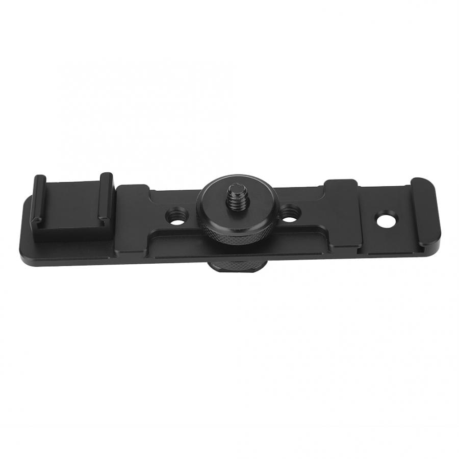 flash accessories Acouto Aluminum Alloy Camera Dual Shoe Extension Bar, Flash/Microphone Mount Bracket Photography