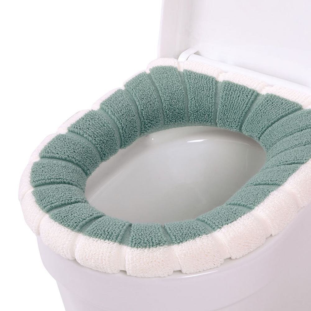 Universal toiletsædeovertræk vintertoiletsæde tilbehør pude fleece vaskbart toiletsæde padhome dekor toiletdæksel: Toiletsædeunderlag