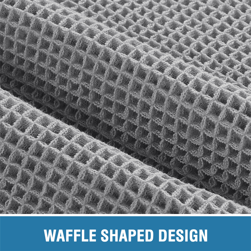 Waffle Non-Slip Bath Mat Bathroom Super Absorbent Carpet Non-Slip Shower Rugs with Tassels Bathtub Beside Rug Entrance Doormat