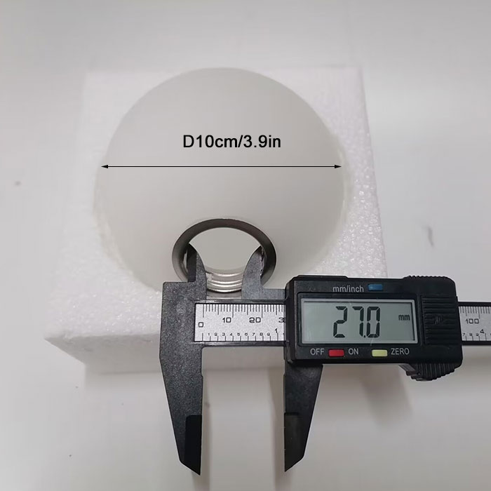 40mm 27mm Threaded Hole E27 E14 Globe Glass Lamp Shade Matte White Dome Cover Replacement for Thread Socket: Yellow