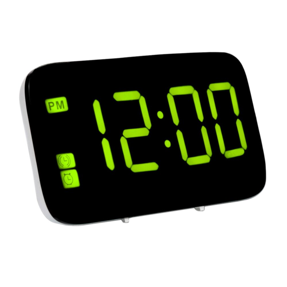 Electric Alarm Clock Digital LED Display Voice Control Snooze Night Backlight Clocks