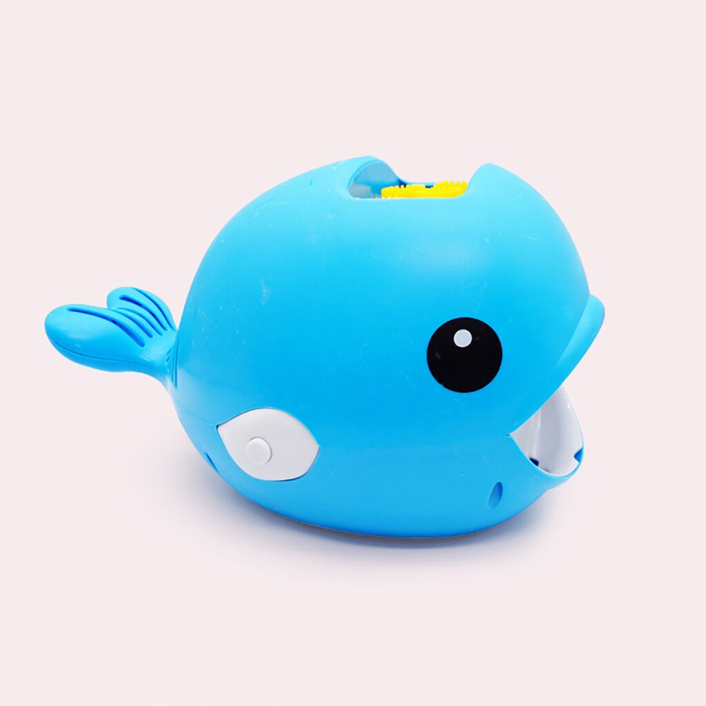 Automatic Bubble Machine Fish with Music Light Electric Bubble Maker Baby Kids Outdoor Swimming Bathtub Soap Handle Toy: BU