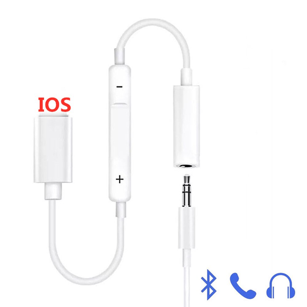 FOR Apple Headset 3.5mm Jack Connector Earphone Adapter Cable for iPhone 12 11 8 7 iPad iOS EarPods Converter Portable Travel: Default Title