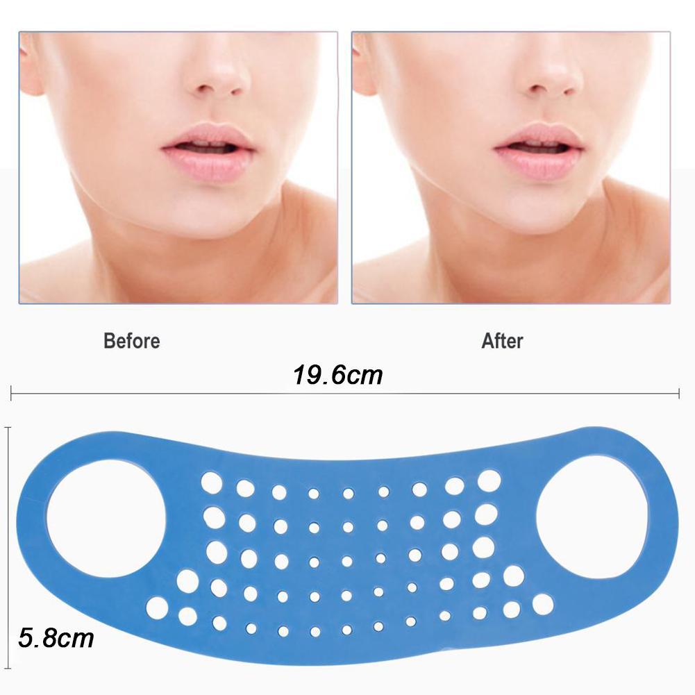 19.6*5.8cm Soft Face Slim Mask Massage Chin Cheek Lift Strap Slimming V Wrinkle Mask Silicon Face Band Belt Thin Shape Mask E0S2
