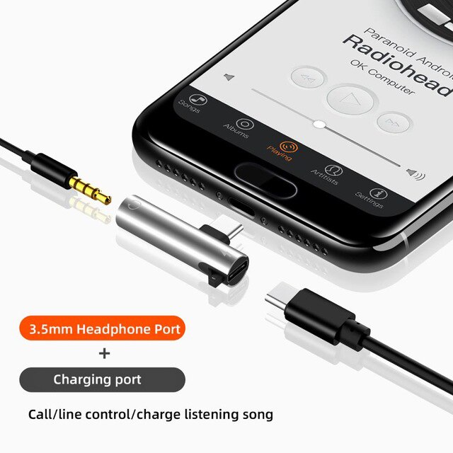 Séparateur double adaptateur de charge pour écouteurs 2 en 1, pour iPhone 11X7 8, pour éclairage à la prise 3.5mm, connecteur de câble AUX: Argent