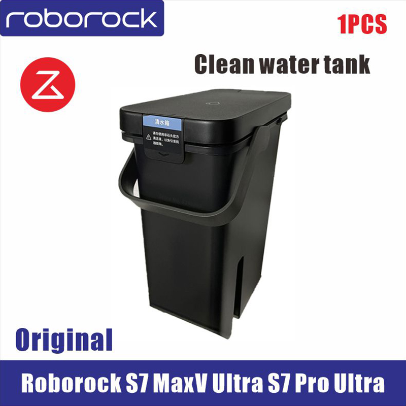 Original Clean Water Tank for Roborock S7 MaxV Ultra S7 Pro Ultra Accessories Clean Water Tank Sewage Tank: Light Grey