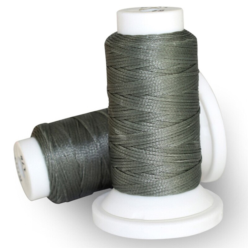 1PC 50Meters DIY Handicraft Tool Hand Waxed Thread 0.8mm 50m Polyester Cord Sewing Machine Stitching For Leather Craft: gray