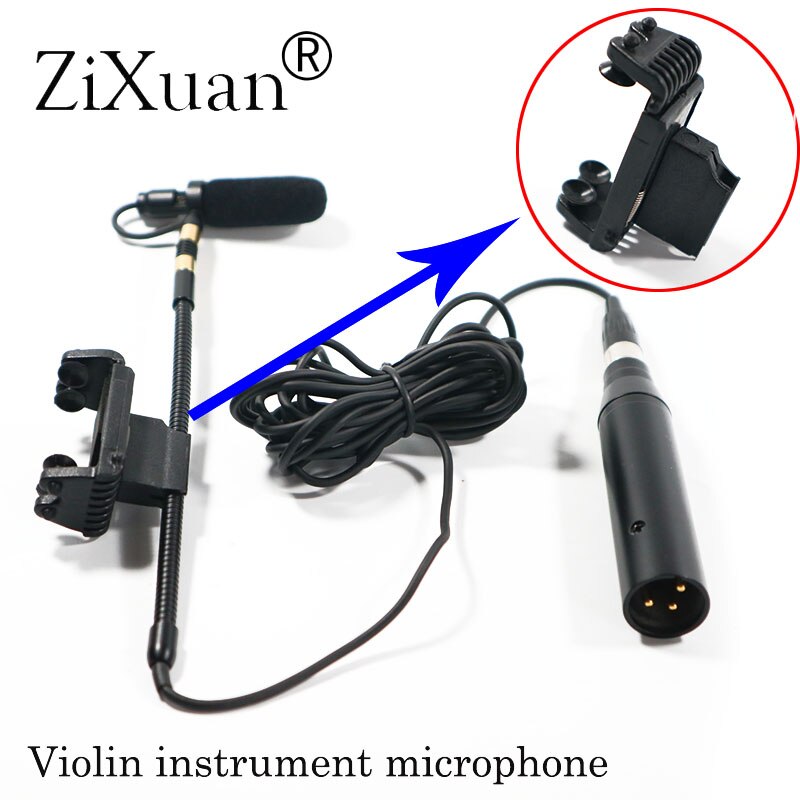 Music Instrument Microphone Condenser Violin Microfone for Shure AKG Samson Wireless System XLR Mini Transmitter