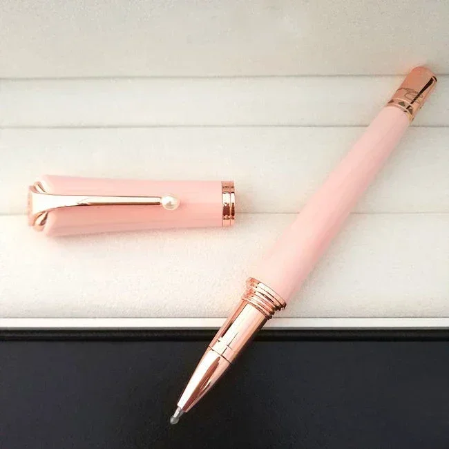 2025 bolígrafo rojo rosa negro oro perla clip Muse Marilyn Monroe rolller bolígrafos papelería coreana