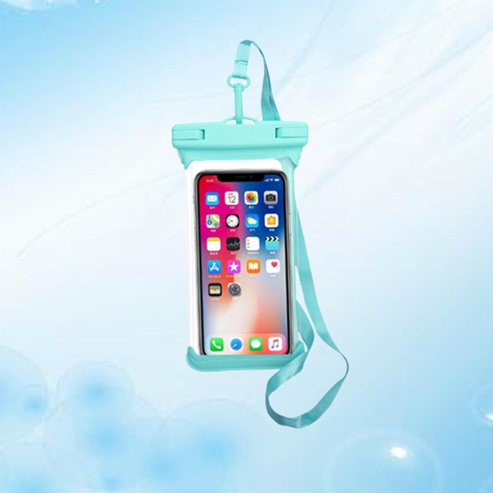 PVC Transparent Waterproof Mobile Phone Bag Universal Phone Floating Bag Pouch Outdoor Water Sports Phone Case (Black): Green