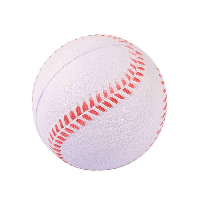 Vitt och gult barn baseball bas jorden träning boll skum softball student mjuk baseball pu baseballdiameter