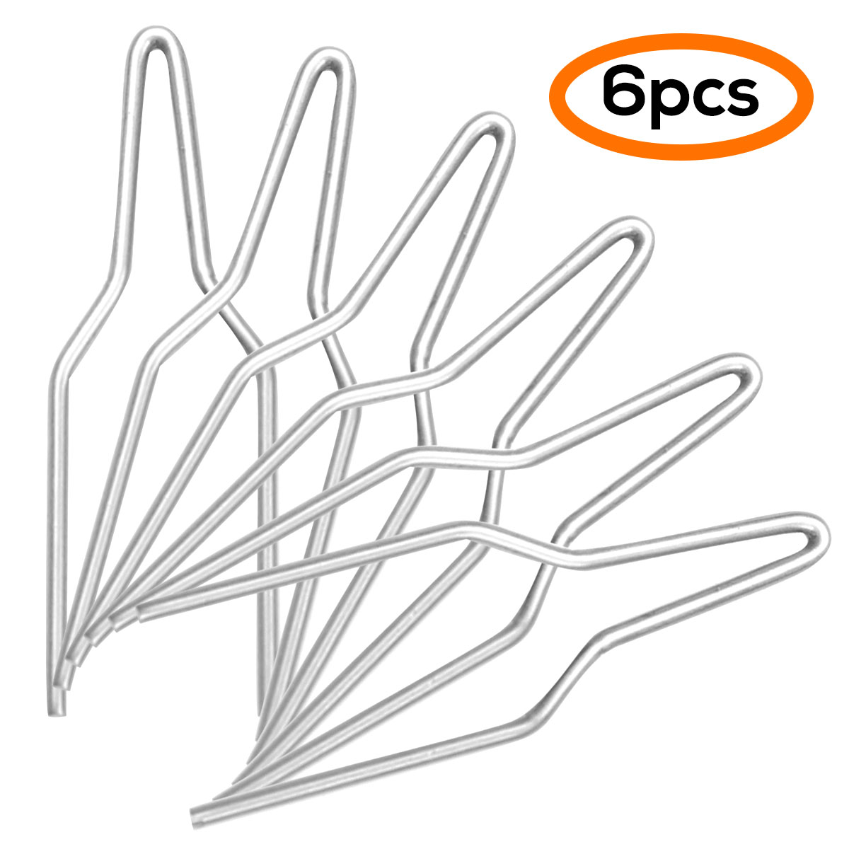 Kit de pontas de solda em liga de níquel cromado, 6 peças, mini, impedância, fio de aquecimento ajustável, queima de madeira, kit de pontas de solda: Silver A