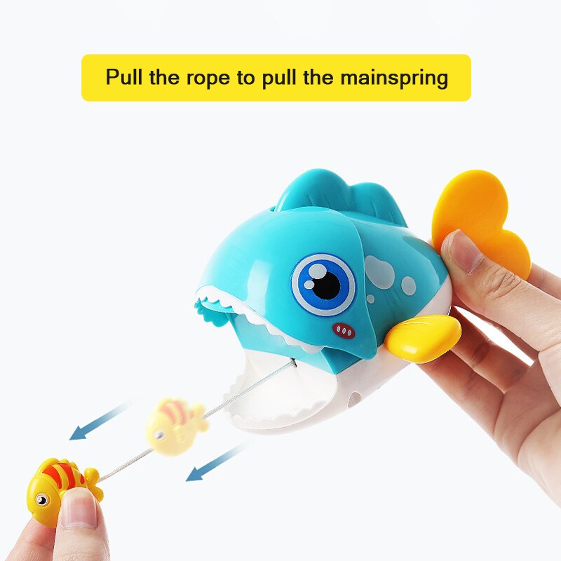 Gorąca sprzedaż zabawki robić kąpieli mechaniczna zabawka delfin gruba ryba zjada małe ryby zabawna zabawka kąpiel dziecięca zabawki wodne wanienka wysokiej jakości