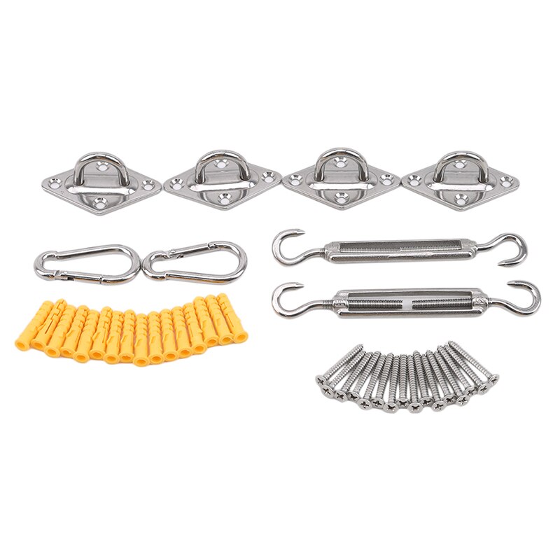 Rvs Luifel Bevestiging Set Sail Hardware Kit Voor Rechthoek En Vierkant Zon Shade Sails Installatie 5Mm 6Mm 8Mm 40 Stks/set: 5MM