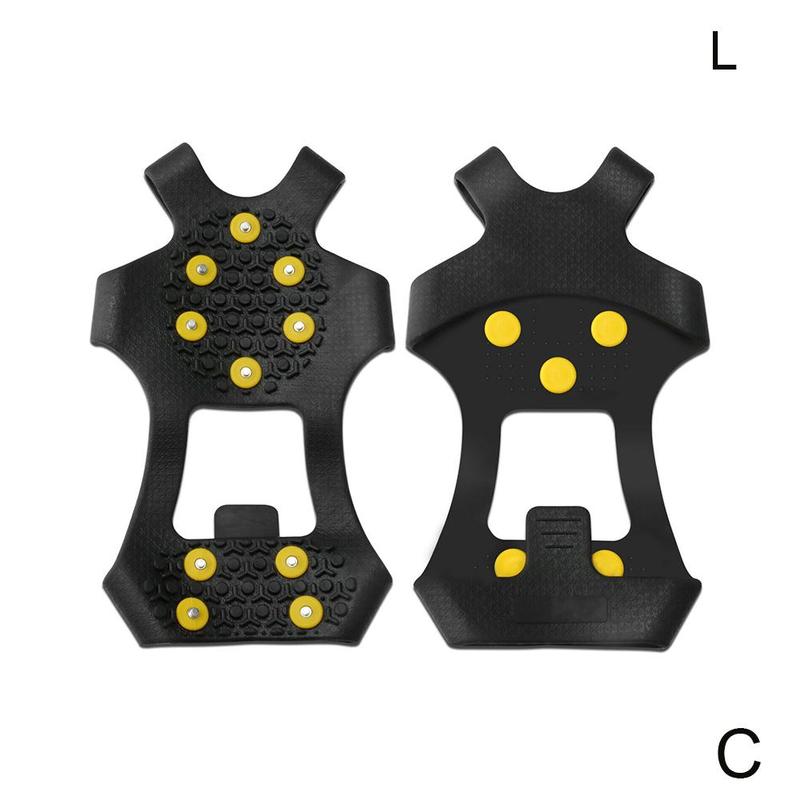 10-Tand Stijgijzers Anti-Slip Schoen Cover 10 Nail Stijgijzers Schoen Cover Schoen Anti-Slip Ketting Anti-Slip Ijs L6X9: C