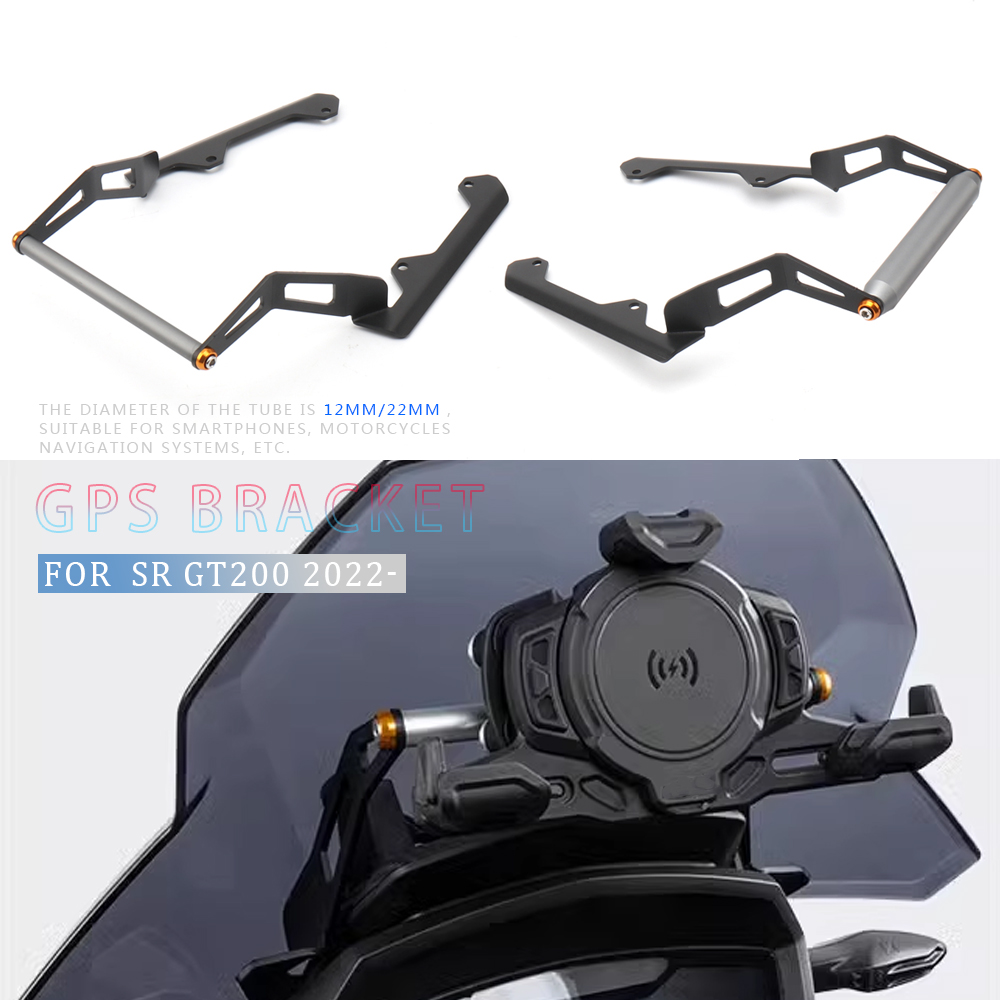 12 Mm/22 Mm Gps Beugel Fit Voor Aprilia Sr GT200 GT 200 Sr Gt200 2022 2023 Gps navigatie Telefoon Houder Frame Beugel