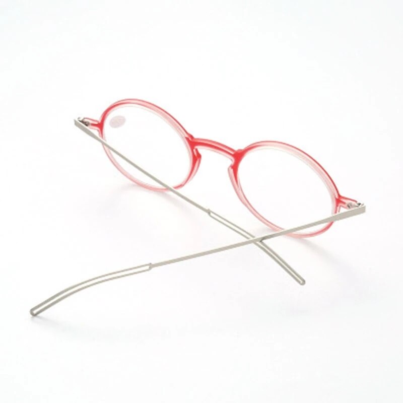 Lichte Leesbril Ultradunne Portable Ver Zicht Brillen Anti-Blue Ray Bril Brillen Met Case Ronde Frame Bril