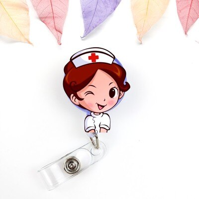 Aluminum Badge Holder Business Work Card With ABS Retractable Badge Reel ID Card Holder Nurse Accessories: NO.14