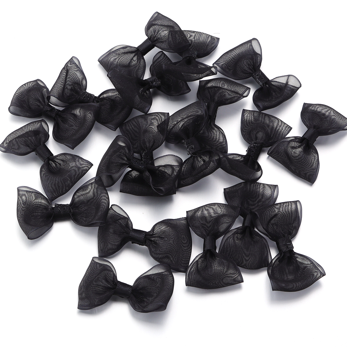 20 unids/lote lazos de cinta de satén 2,5 cm x 5cm lazo Multicolor pequeños lazos flor para manualidades accesorios de decoración para de Navidad: Opaco