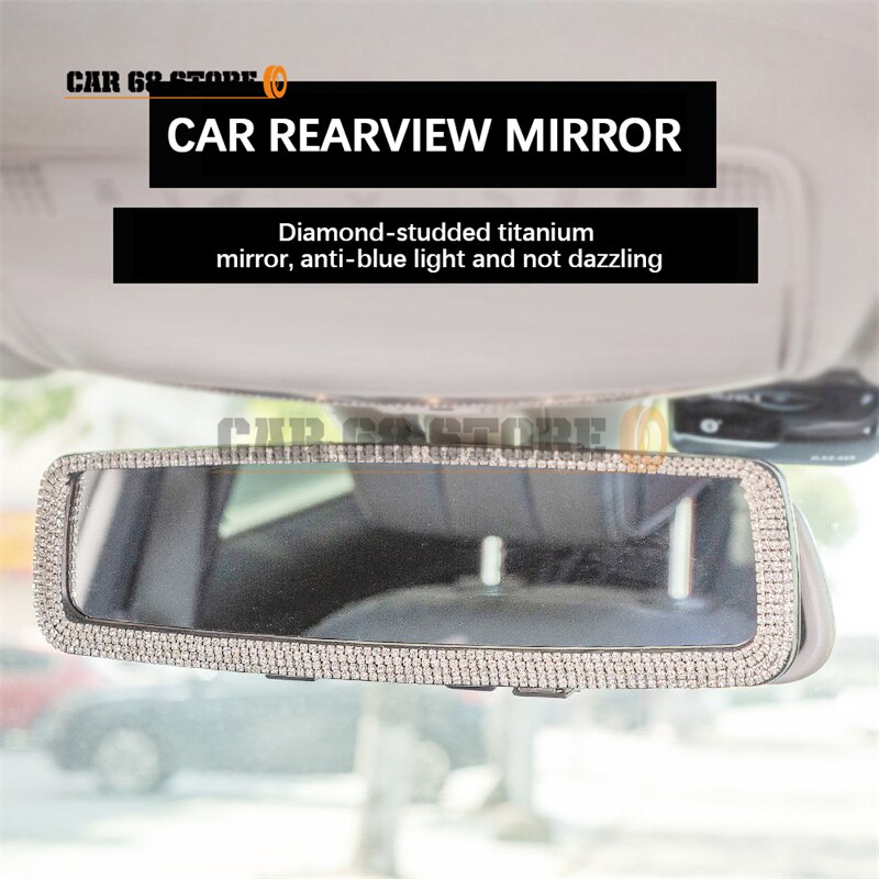 Samochód wewnętrzne lusterko wsteczne kryształbyć winnym dekoracje urok Bling diament ornament pokrywa lusterka wstecznego dziewczyny kobiety wyposażenie wnętrz