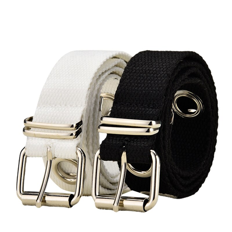 Women's Single Double or Rivet Grommet Belt Punk Waist Belt with Chain Detachable 2 Hole Belt