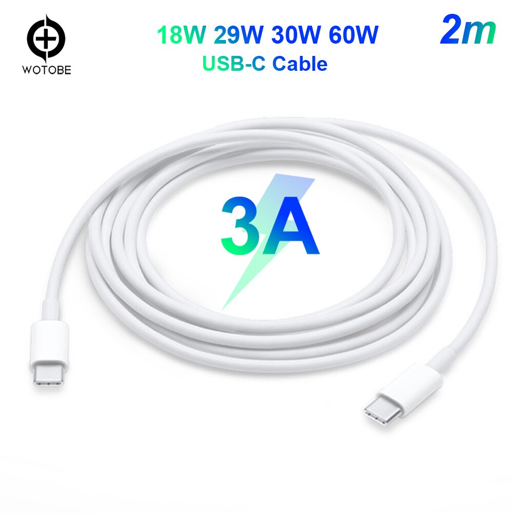 Type-c usb c-stroomadapter  pd 61w qc3.0 18w- oplader voor huawei/samsung/google voor ipad iphone macbook (usb-c-kabel)