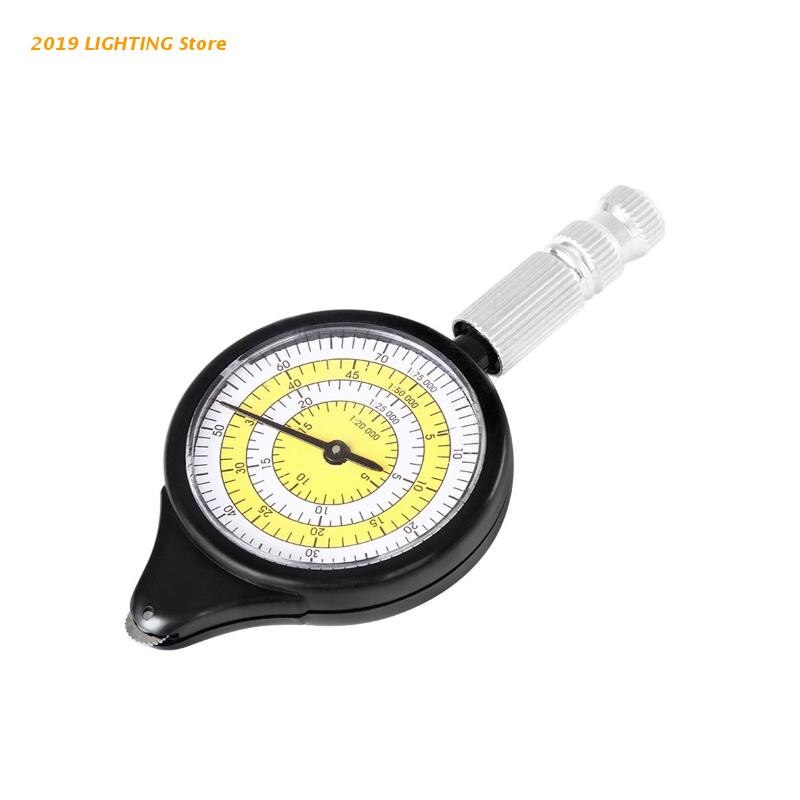 Outdoor Map Measurer Metal Wheel Mini Outdoor Navigation Tool for Camping Hiking Cycling Hunting Meatl+ABS+Acrylic Made