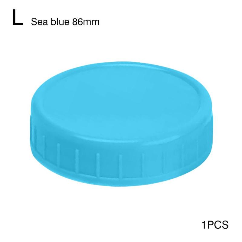70/86mm Mason Jar Lids Leak Proof Seal Silicone O Ring Plastic Screw Lid Universal Storage Cap Cover For Wide Mouth Mug Cannings: L