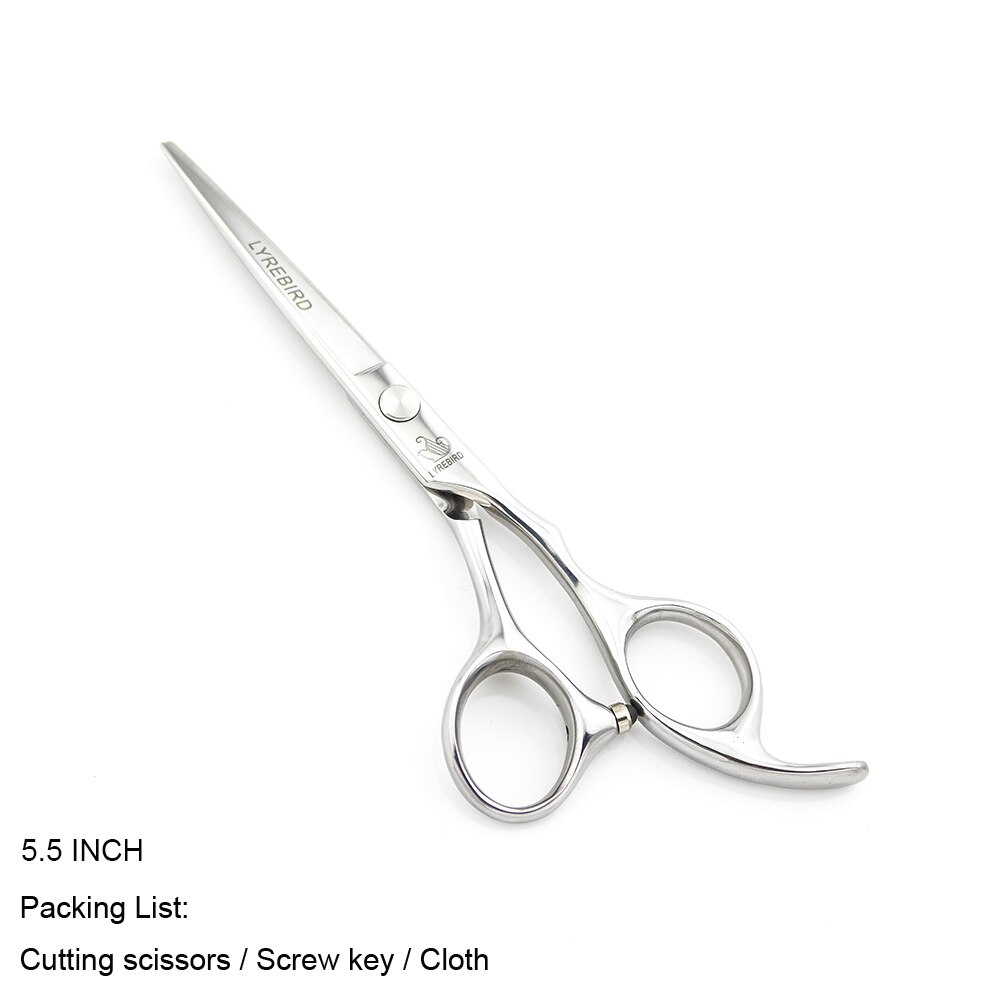 Japan Hair Scissors set Silver 5.5 INCH 6 INCH Hairdressing scissors Hair Cutting scissors Very Sharp Lyrebird: Cut no box 5.5INCH
