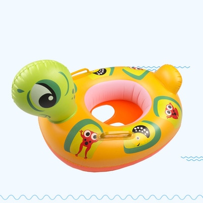 Schildpad cartoon Zwemmen Ring Op Drijvende Zomer voor Kinderen Kinderzitje opblaasbare zwembad floaties swimtrainer