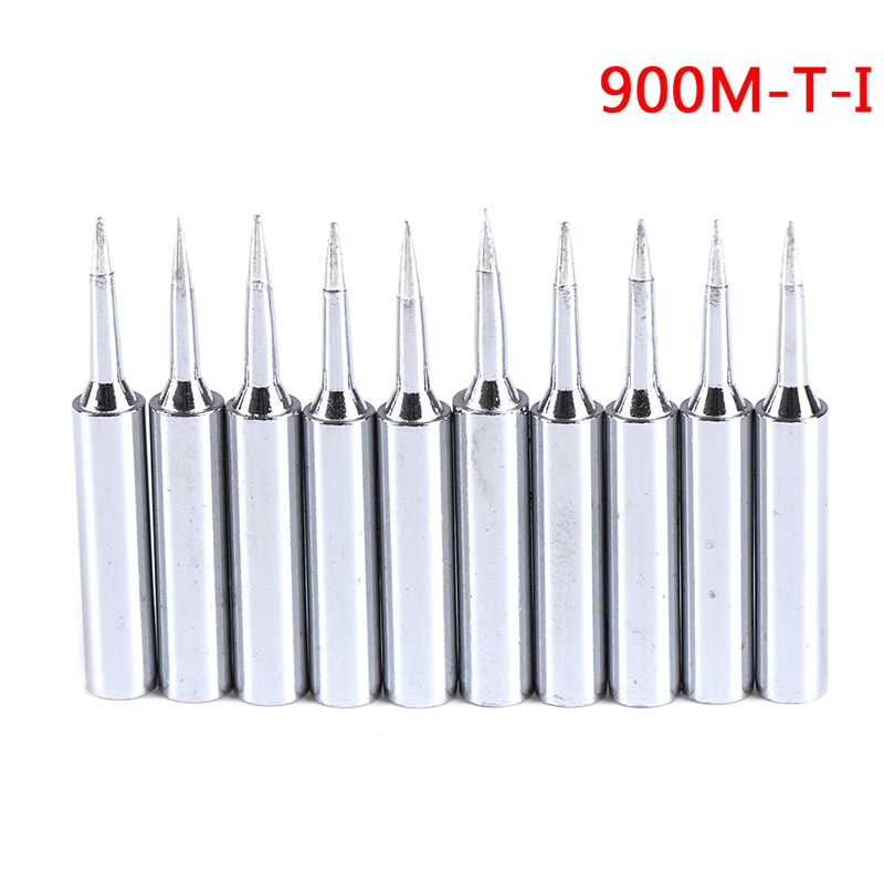 10Pcs 900M-T-I Soldering Tips Pure copper soldering iron head Soldering Replacement de solda dura Solder Iron Tips Station Tool