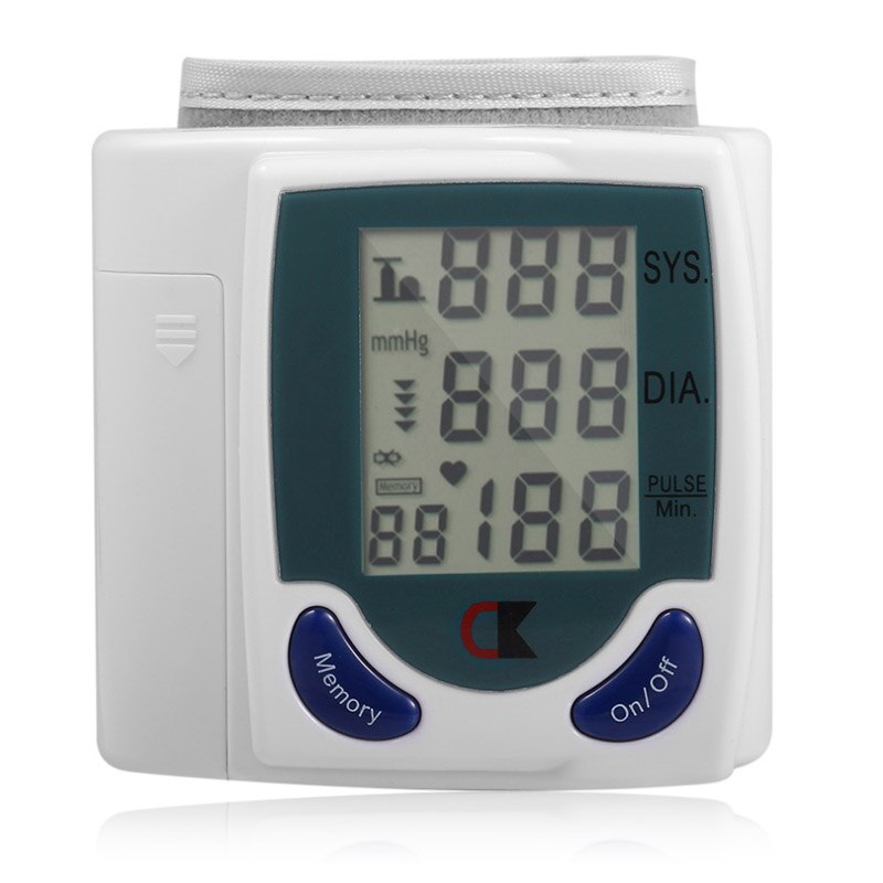 Automatisk digital arm håndled blodtryksmåler armbånd måler enhed hjerteslag maskine automatisk blodtryksmåler manual: Blodtryksmåler