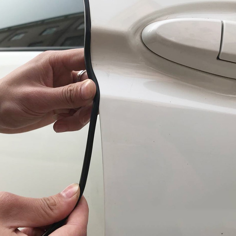 Tiras protectoras para bordes de goma para puerta de coche, molduras de puertas laterales, Protector de arañazos adhesivo para vehículo, 5M