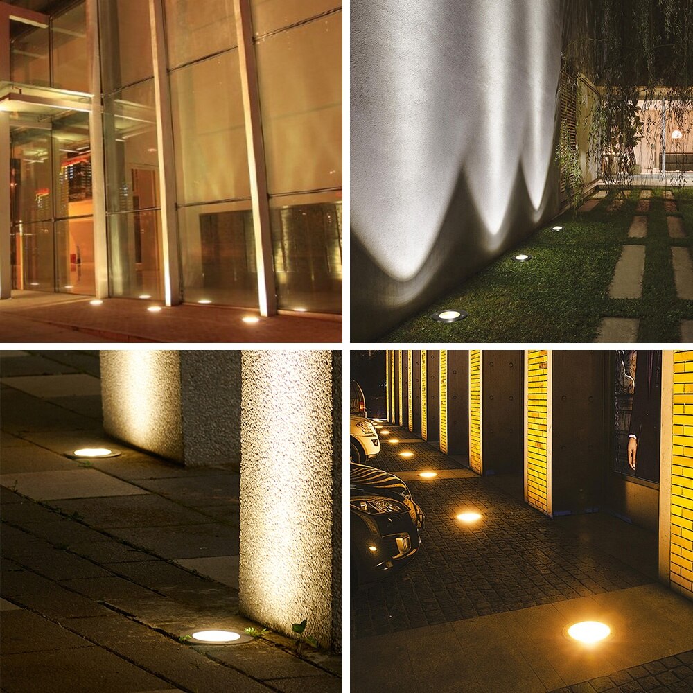 GU10 LED Underground Light Floor Lamp Outdoor Ground Spot Landscape Garden Path Buried Lamp for gu10 Bulb Casing