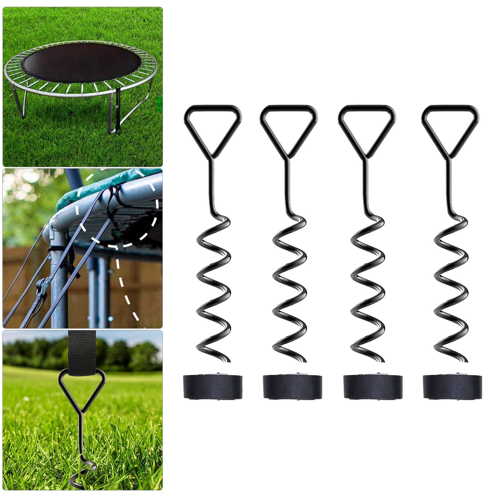 Kit d&#39;ancrage au sol pour Trampoline, canopée d&#39;extérieur en forme de tire-bouchon