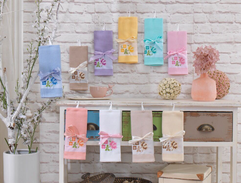 12 Stuks Geborduurde Keuken Handdoek | Turks Handdoek 45X70 Cm: 9 pcs