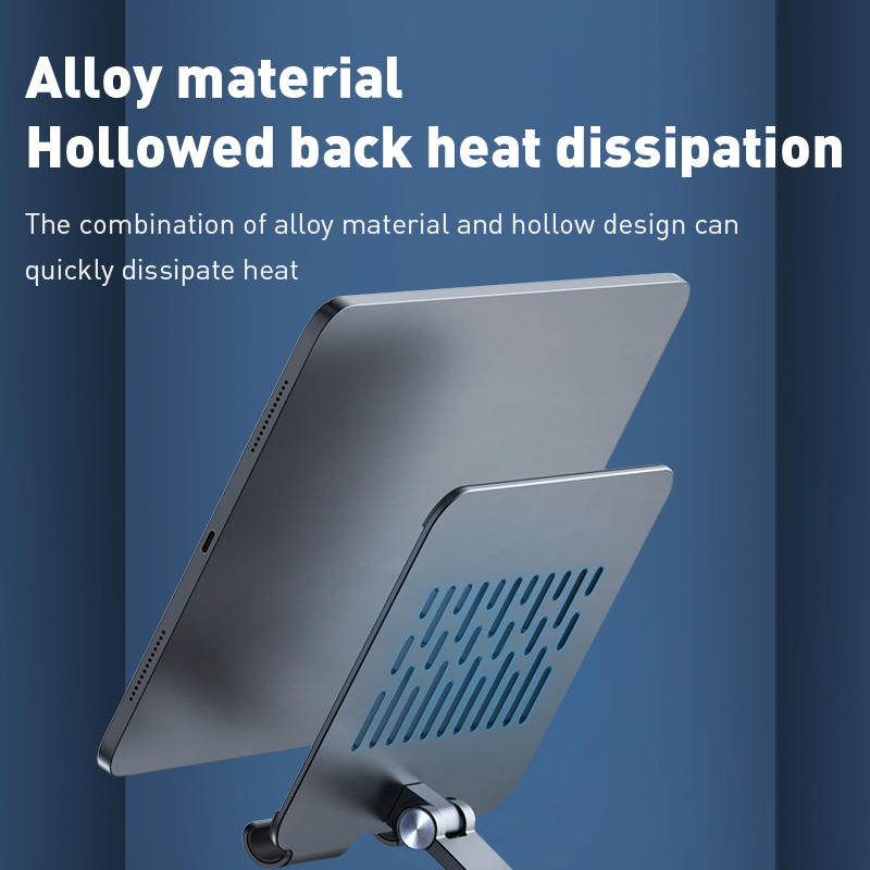 Hagibis nettbrettstativ ipadstativ justerbar sammenleggbar høydeholder aluminium til ipad pro 9.7, 10.5, 12.9 luft mini tennebryter