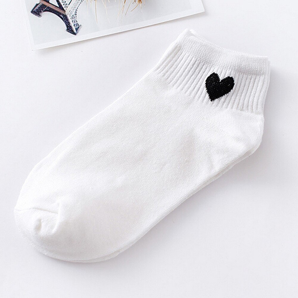 Chaussettes de Skateboard en forme de cœur pour femme, 1 paire, confortables, à la , pour l'hiver