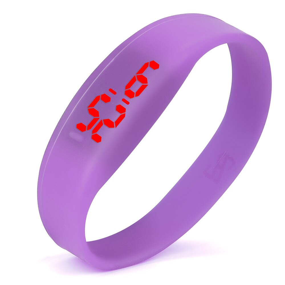 Часы LED Digital Anzeige Mann Armbinde Uhr Silikon Starp Frauen Uhren Elektronische Digitale Uhren Schüler Armbanduhren: H