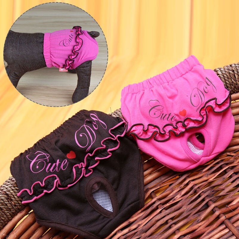 Cute Pink Soft Dog Physical Pant Dog Panties Lovely Puppy Pet Shorts Breathable Dog Underwear Dog Diapers Pet Physical