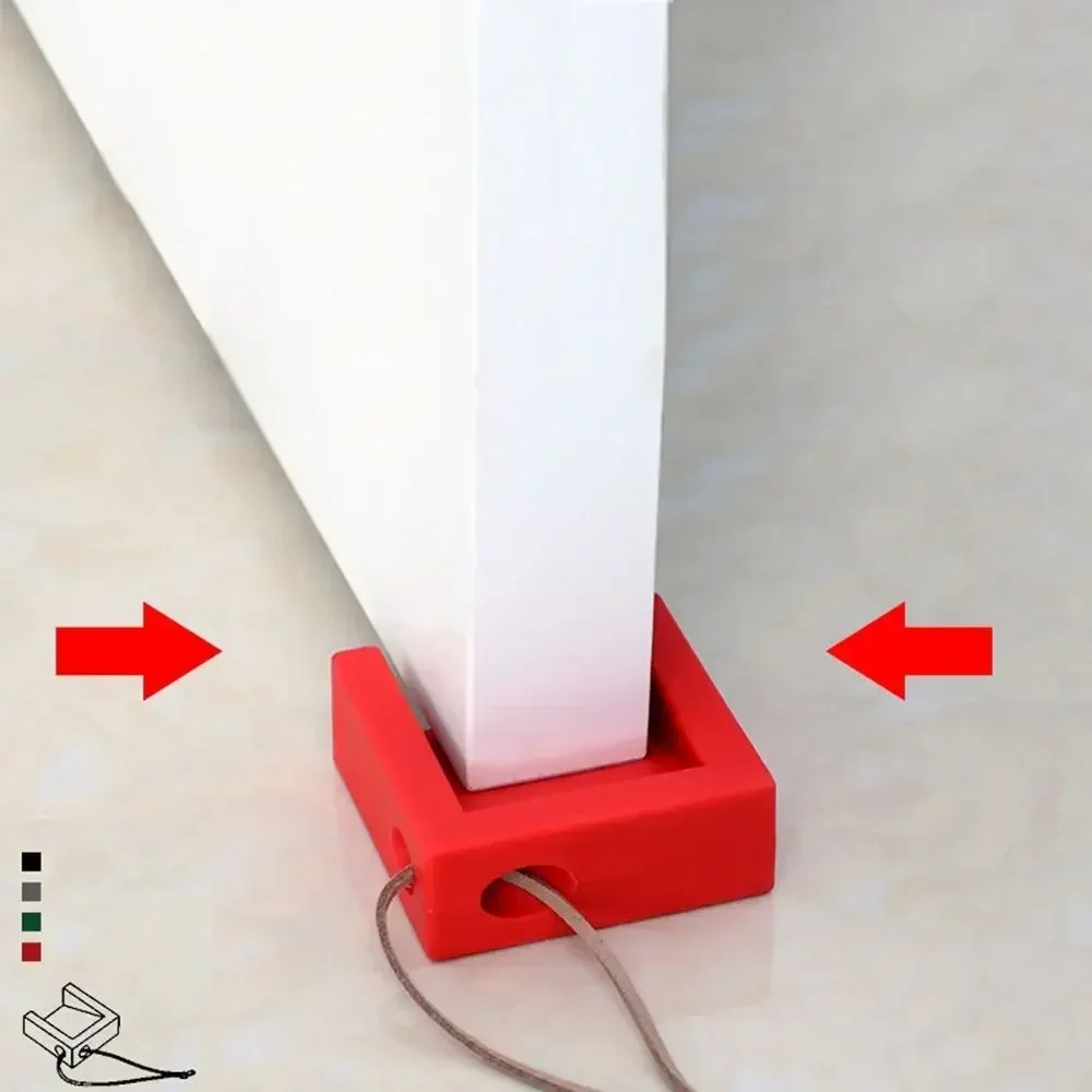 Tope de puerta de silicona , retenedor trasero de puerta de oficina en casa, soporte de suelo oculto anticolisión, protectores de pared, 1 ud.