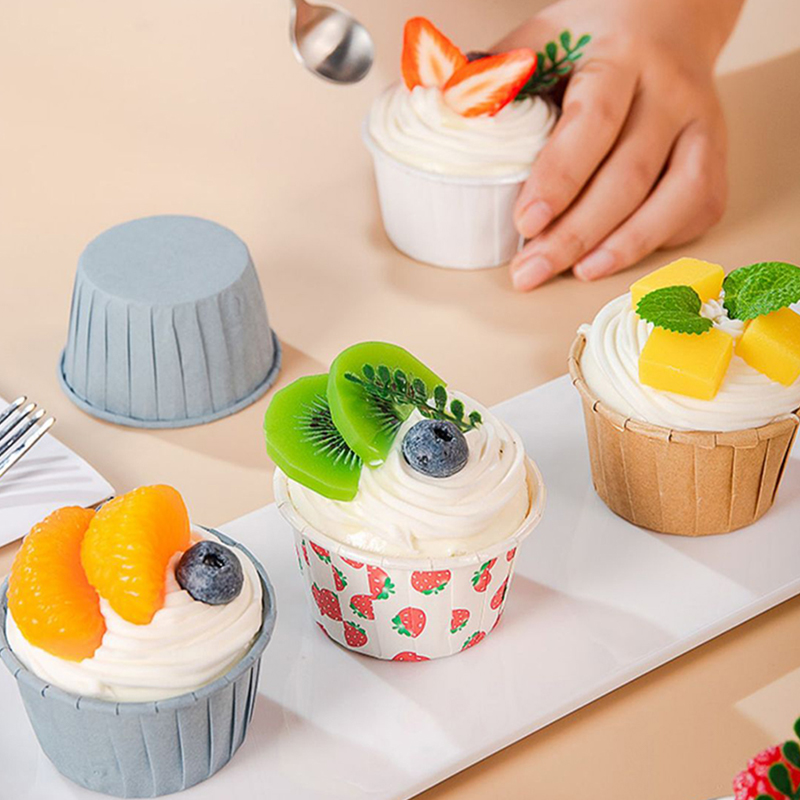 50Pcs Muffin Dessert Holder Cupcake Liner DIY Cake Wrappers Baking Cup Tray Case Cake Pastry Paper Cups Party Supplies