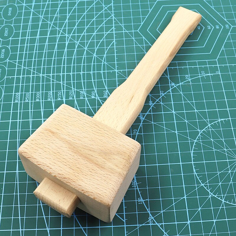 Massiv liten bok snickare klubba slå trä hammare takbjälkar träbearbetningsverktyg handverktyg gör-det-själv universal läderverktyg